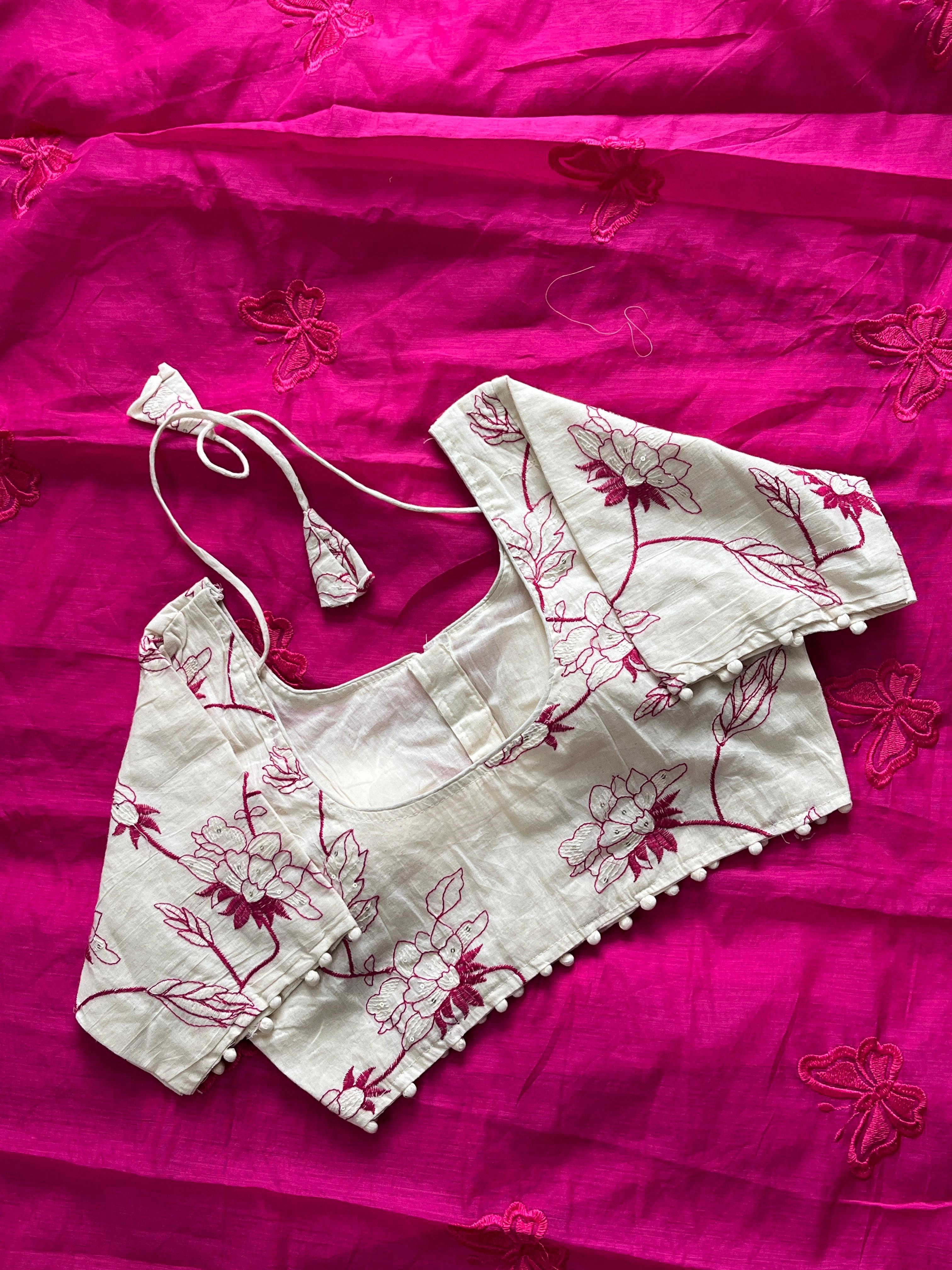 Saree + stitched blouse