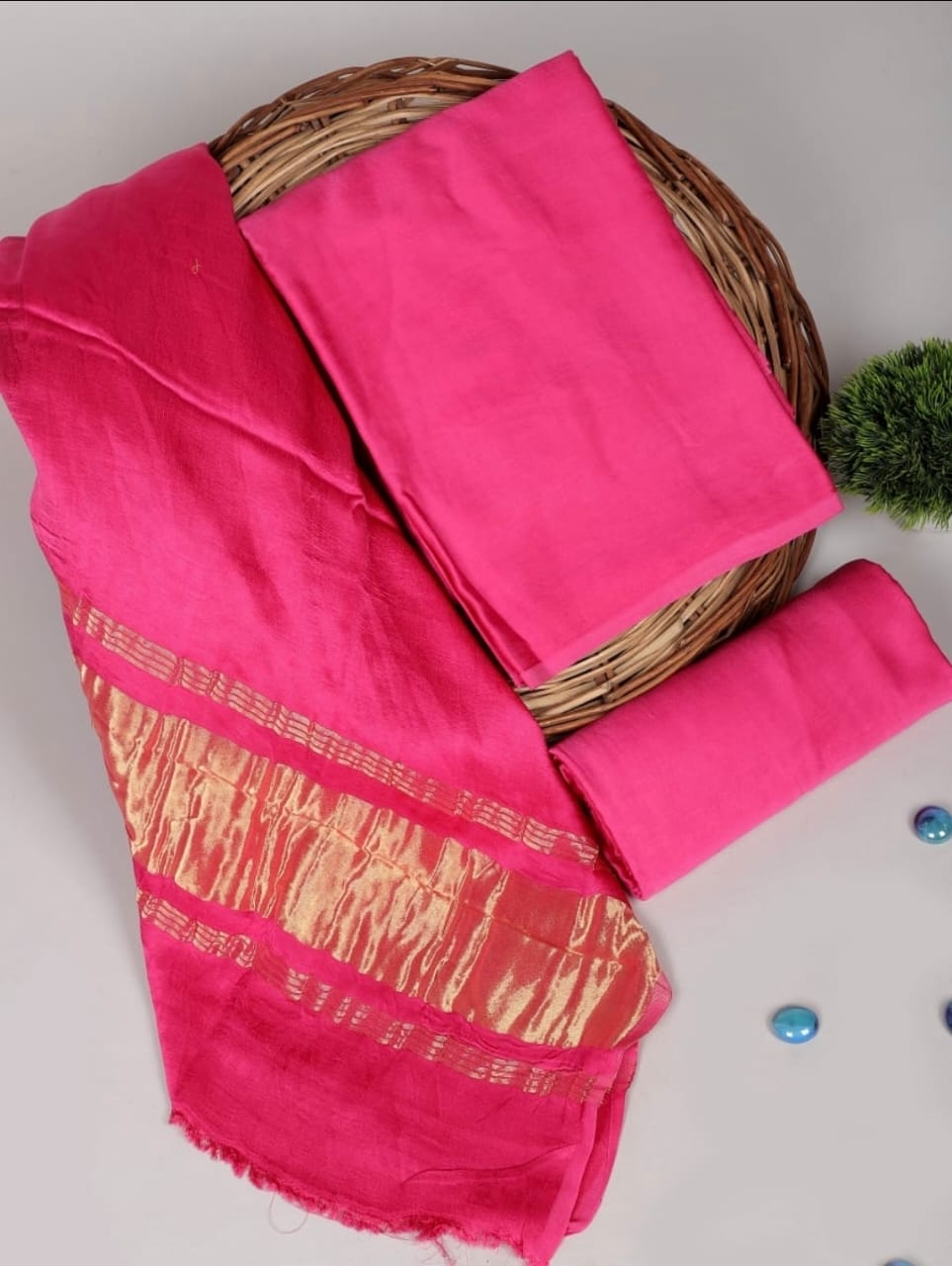 Chanderi silk suit set | CD0021