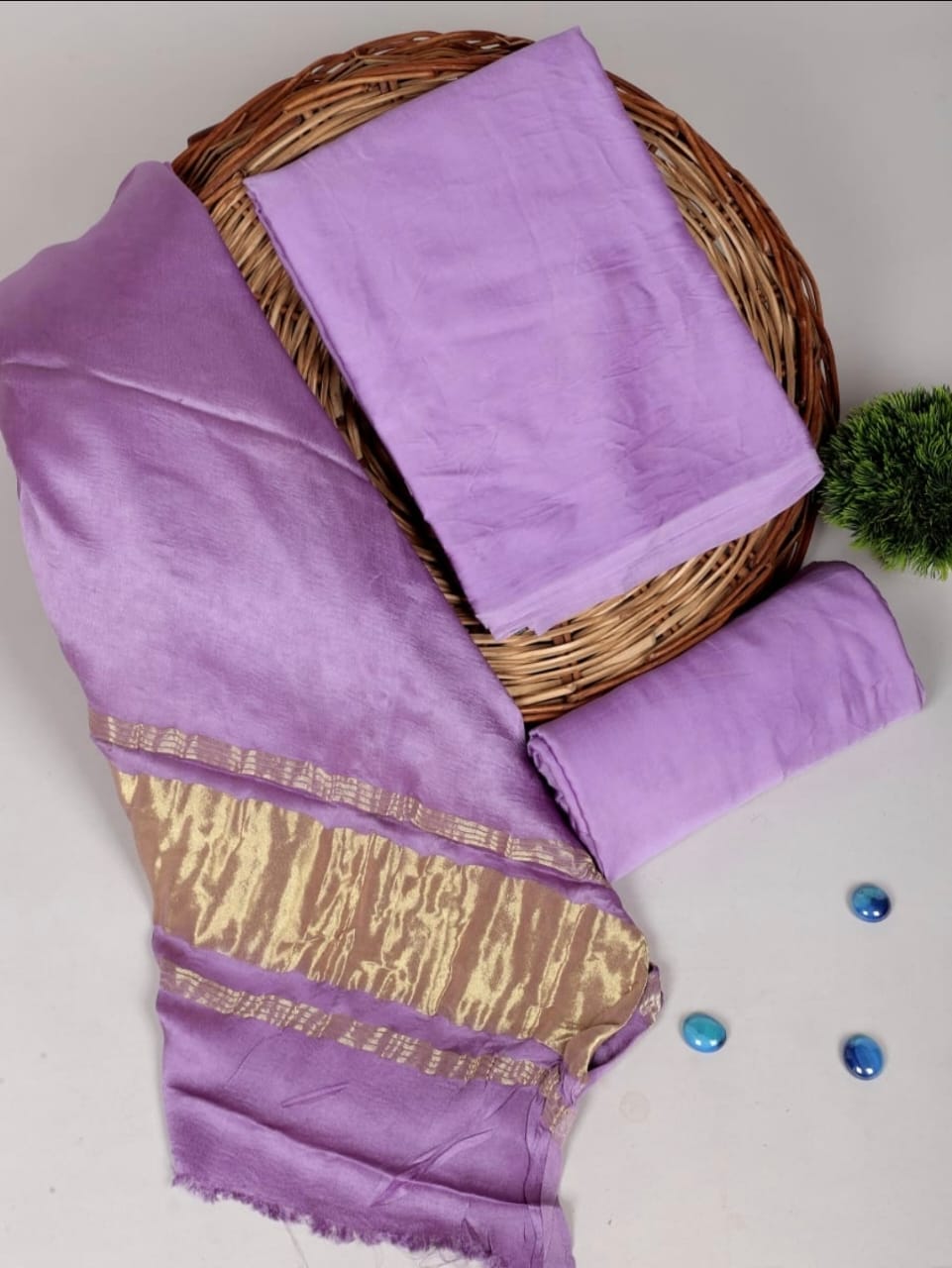 Chanderi silk suit set | CD0021