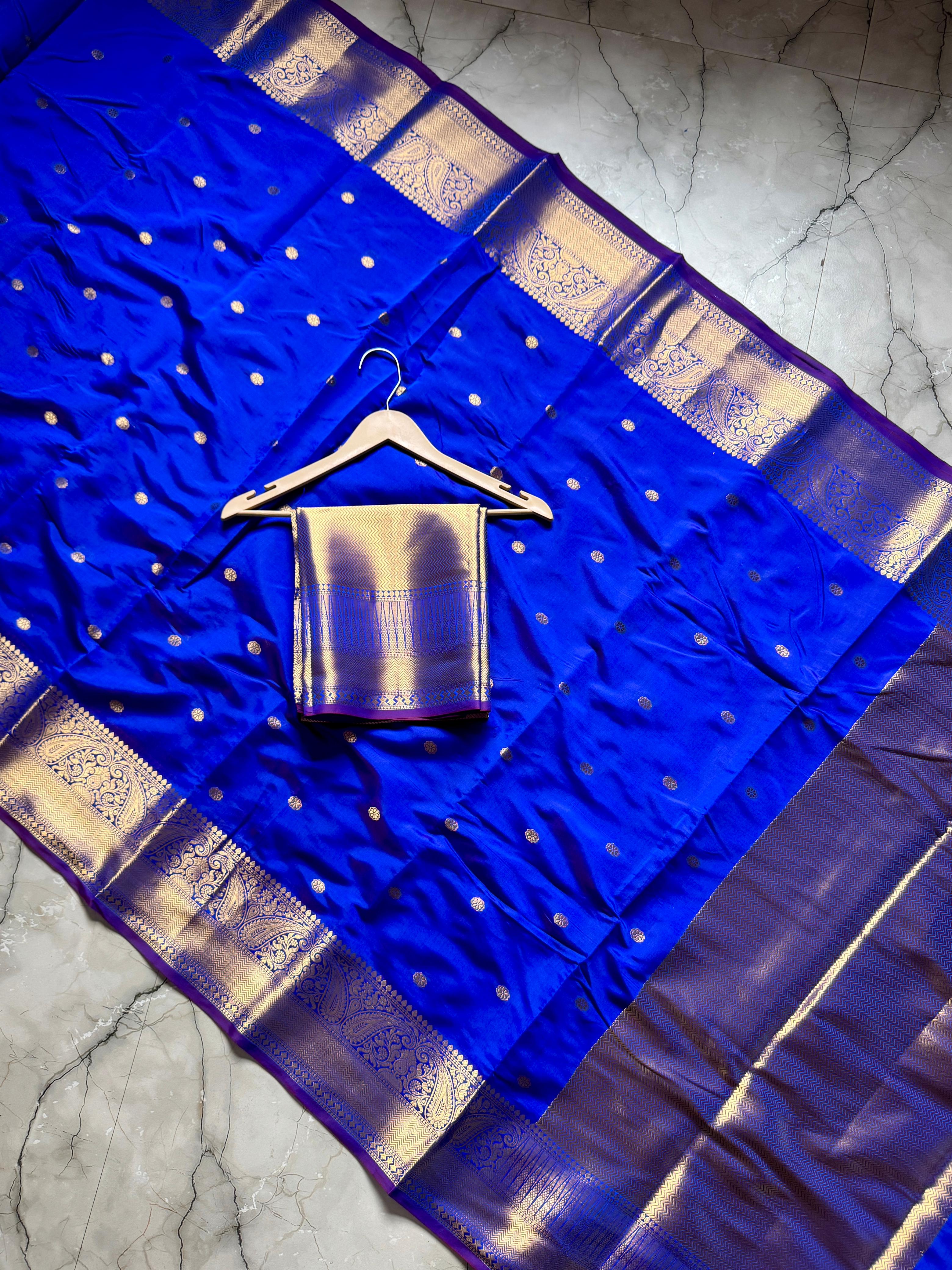 Semi banarasi katan silk saree with blouse | RF0010