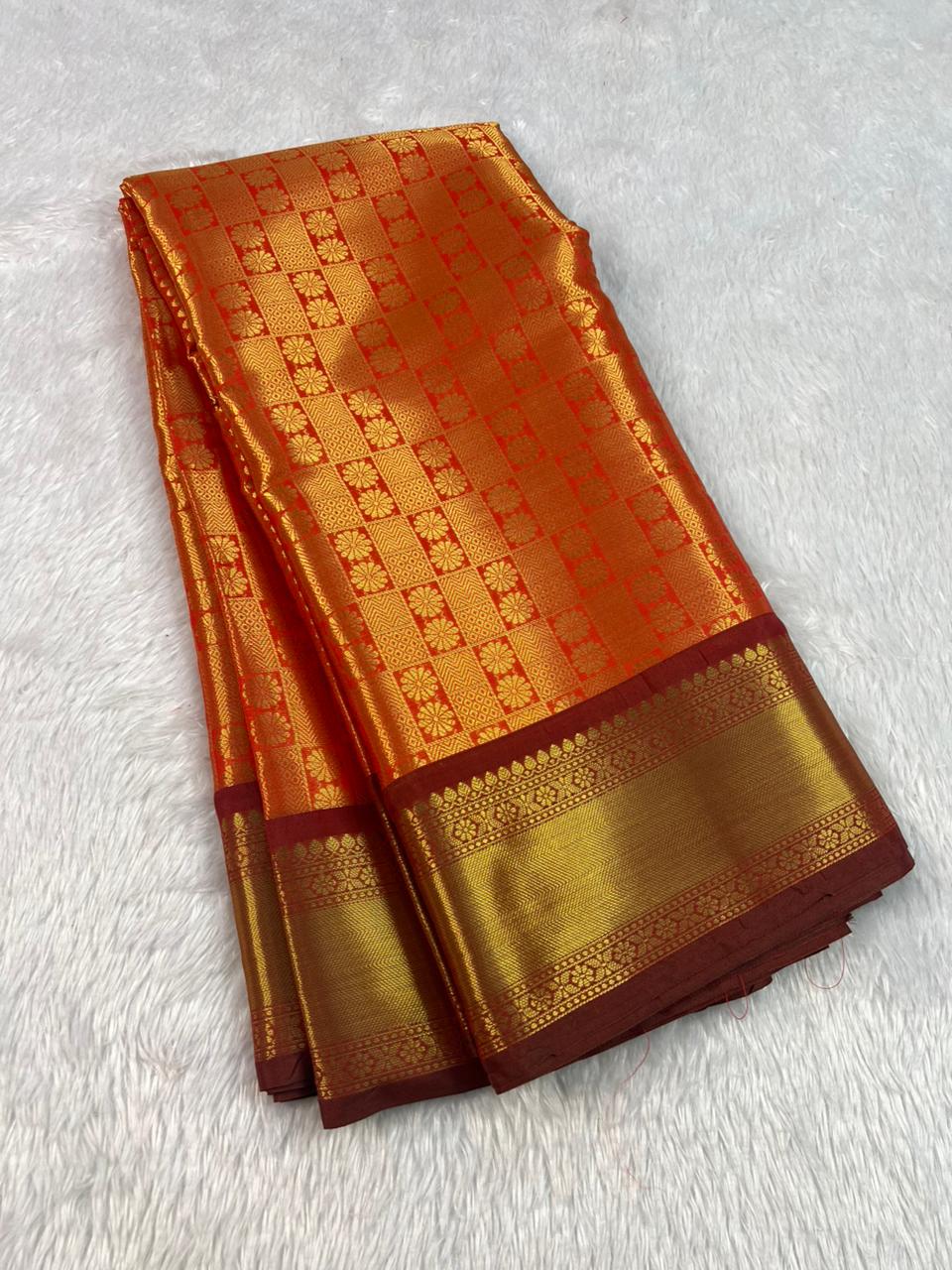 Beautiful Banarasi Semi Silk Saree with Running Blouse | GF0018