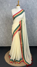 ONAM Special premium 120 Mul Cotton Saree | BL0009