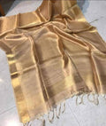 Pure tussar tissue saree with blouse | Silk mark certified