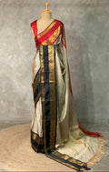 Premium Banarasi semi katan silk check saree with blouse | RF0001