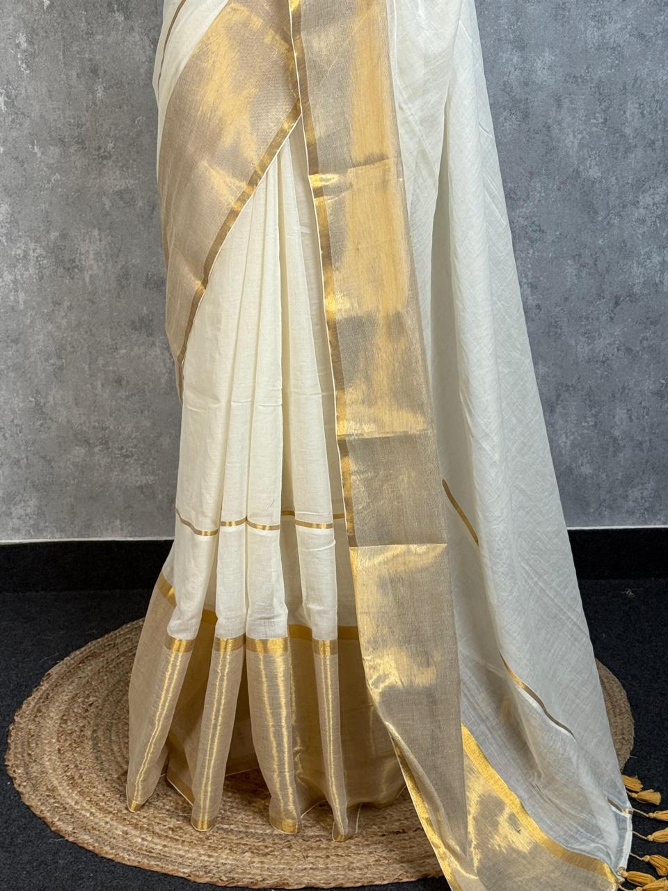 Mul cotton saree with beautiful border | SK0003