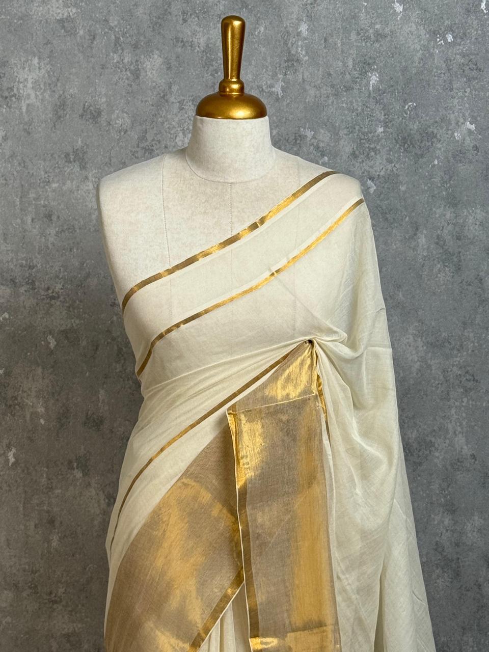 Mul cotton saree with beautiful border | SK0003