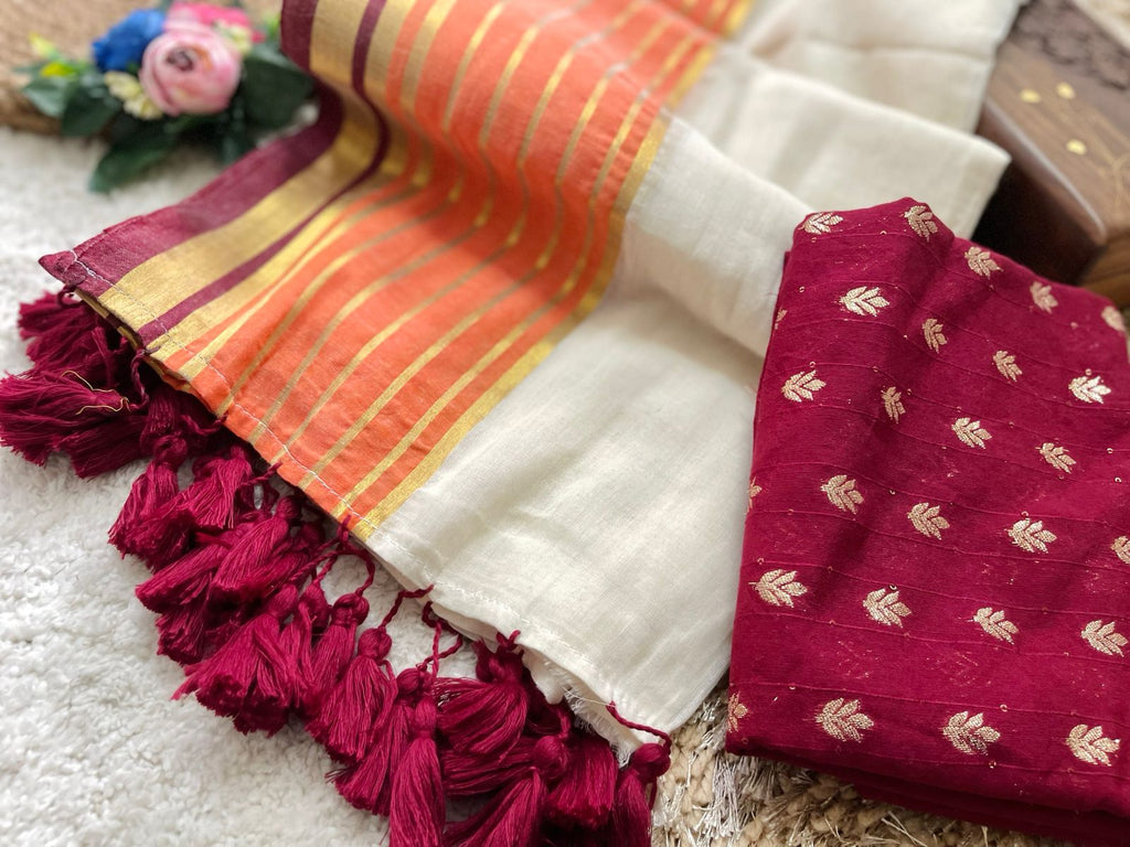 Premium mul cotton saree without blouse | CS0002
