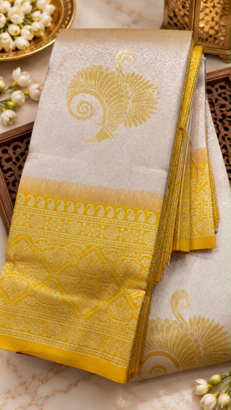Sindhu Krishna inspired semi silk saree with blouse