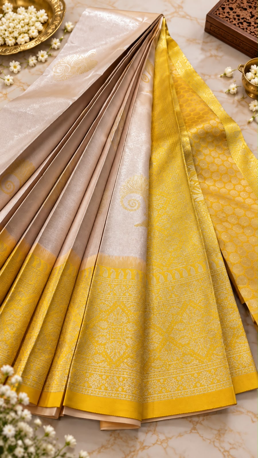 Sindhu Krishna inspired semi silk saree with blouse