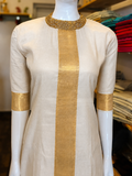 Handworked onam kurti in keralantissue with lining | slitted | Pre booking