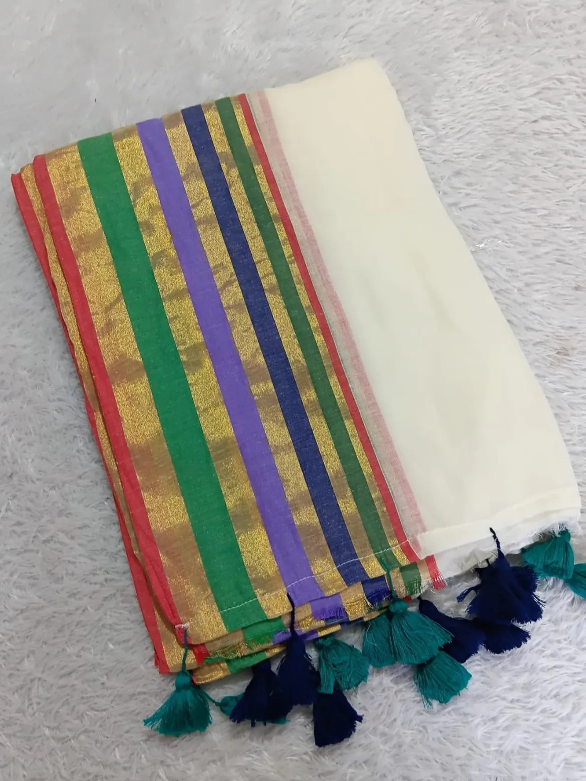 Mamta Mohandas Inspired Premium 120 mul cotton saree