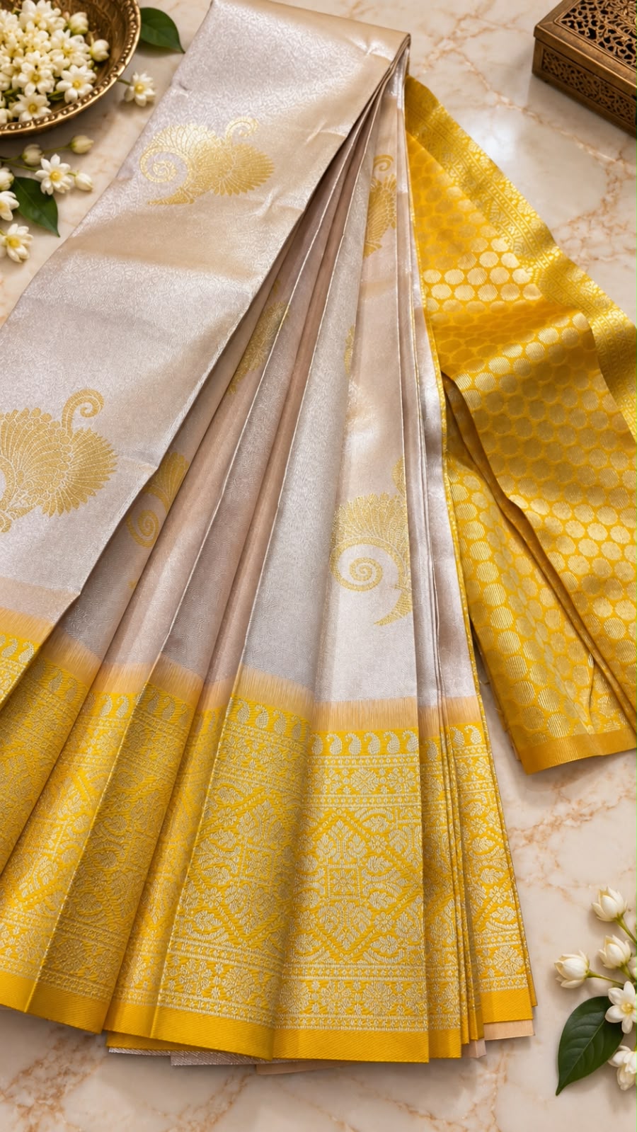 Sindhu Krishna inspired semi silk saree with blouse