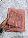 Soft crush silk saree with designer blouse piece | SN0024