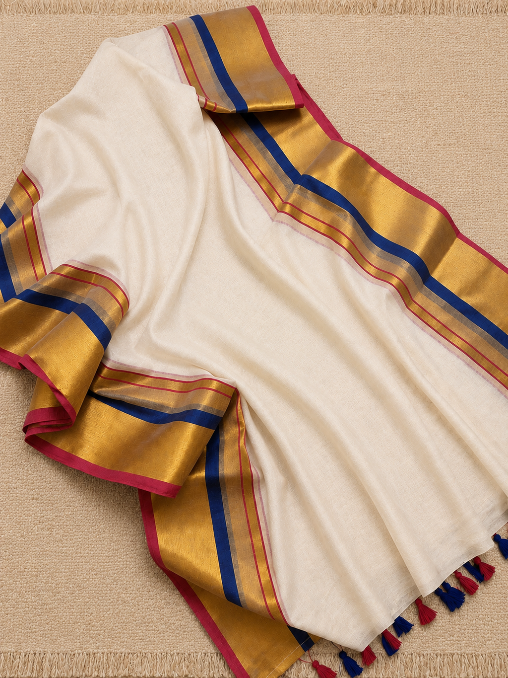 Premium 120 count mul cotton saree with running blouse | US0025